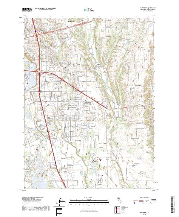 US Topo 7.5-minute map for Enterprise CA