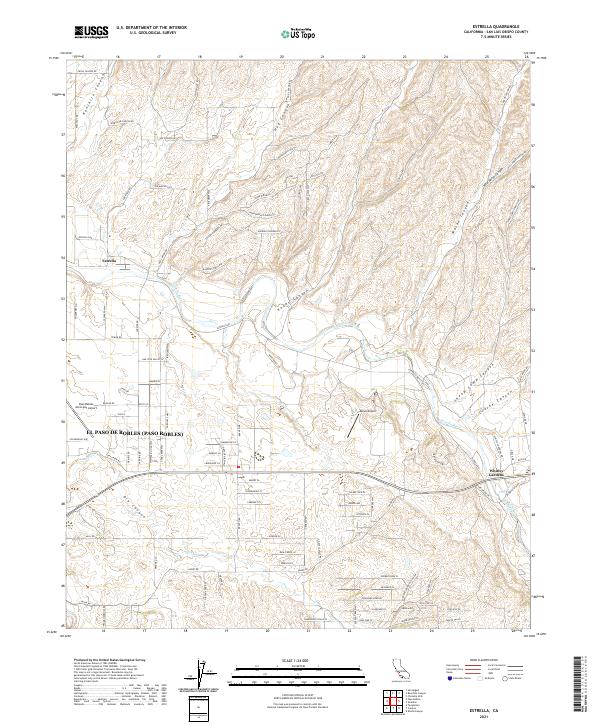 US Topo 7.5-minute map for Estrella CA