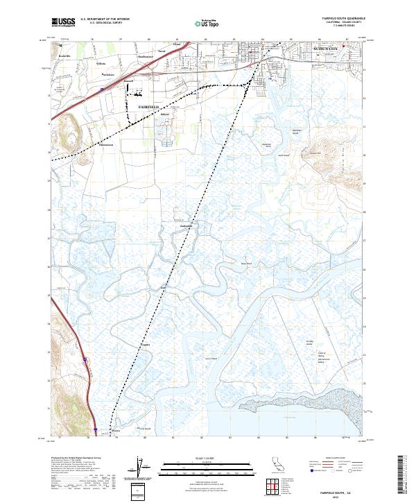 US Topo 7.5-minute map for Fairfield South CA