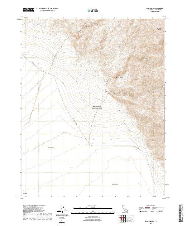 US Topo 7.5-minute map for Fall Canyon CA