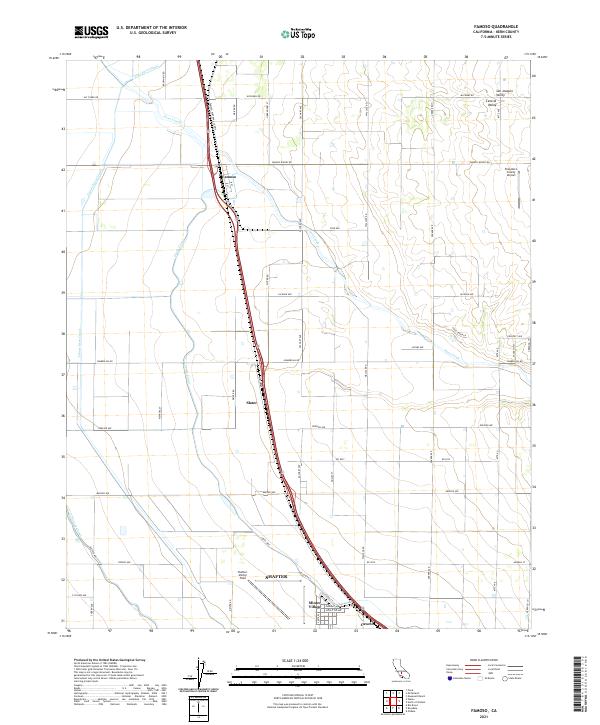 US Topo 7.5-minute map for Famoso CA