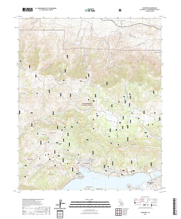 US Topo 7.5-minute map for Fawnskin CA