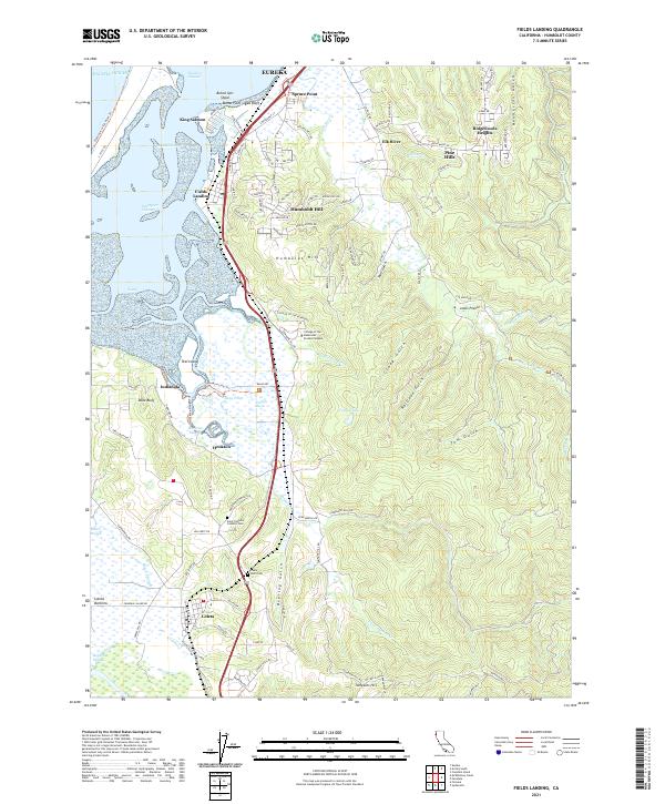 US Topo 7.5-minute map for Fields Landing CA