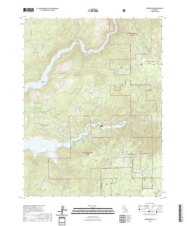 US Topo 7.5-minute map for Forbestown CA