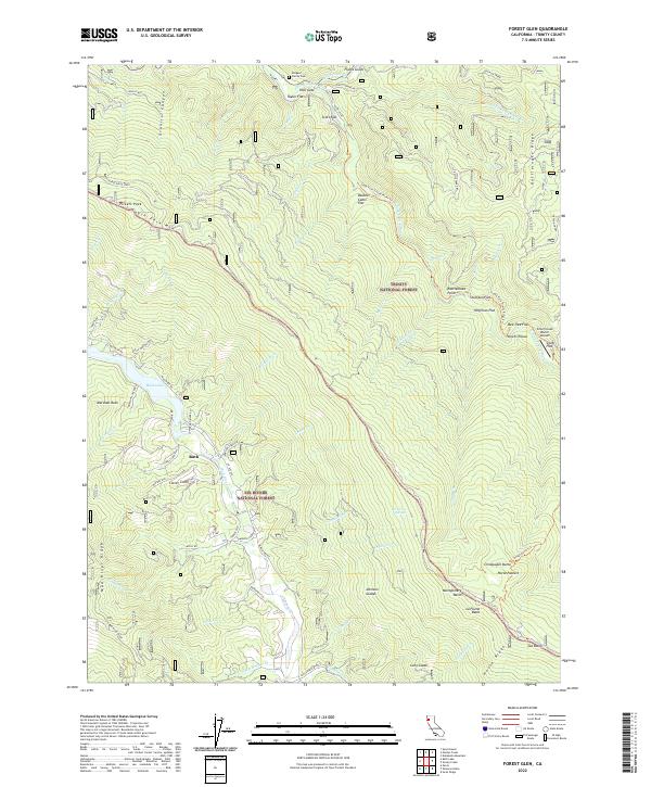 US Topo 7.5-minute map for Forest Glen CA