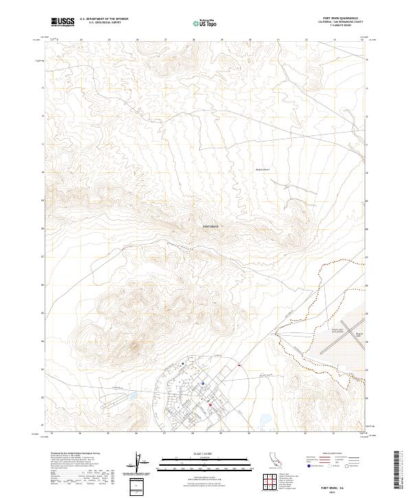 US Topo 7.5-minute map for Fort Irwin CA