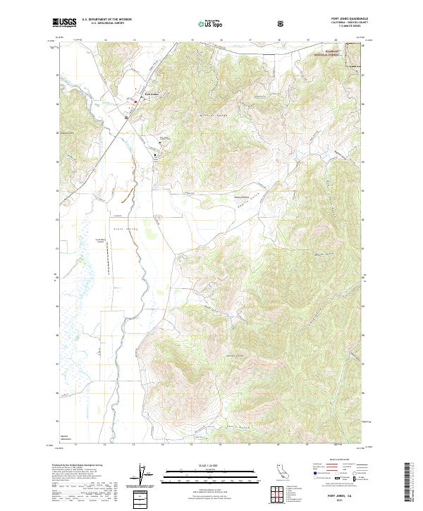 US Topo 7.5-minute map for Fort Jones CA