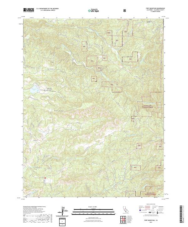 US Topo 7.5-minute map for Fort Mountain CA