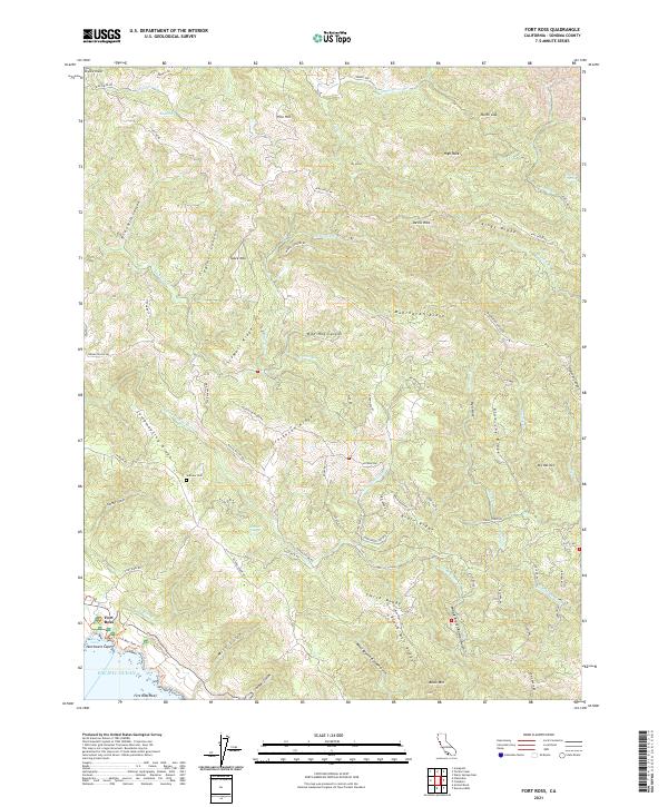 US Topo 7.5-minute map for Fort Ross CA