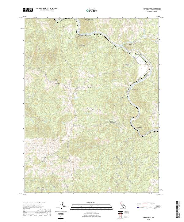 US Topo 7.5-minute map for Fort Seward CA