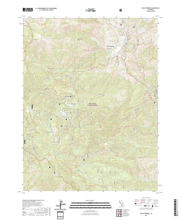 US Topo 7.5-minute map for Fouts Springs CA