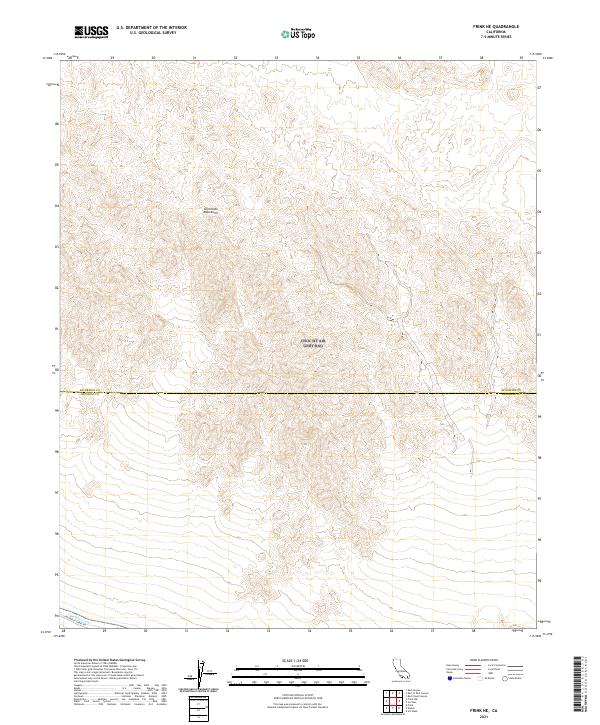 US Topo 7.5-minute map for Frink NE CA