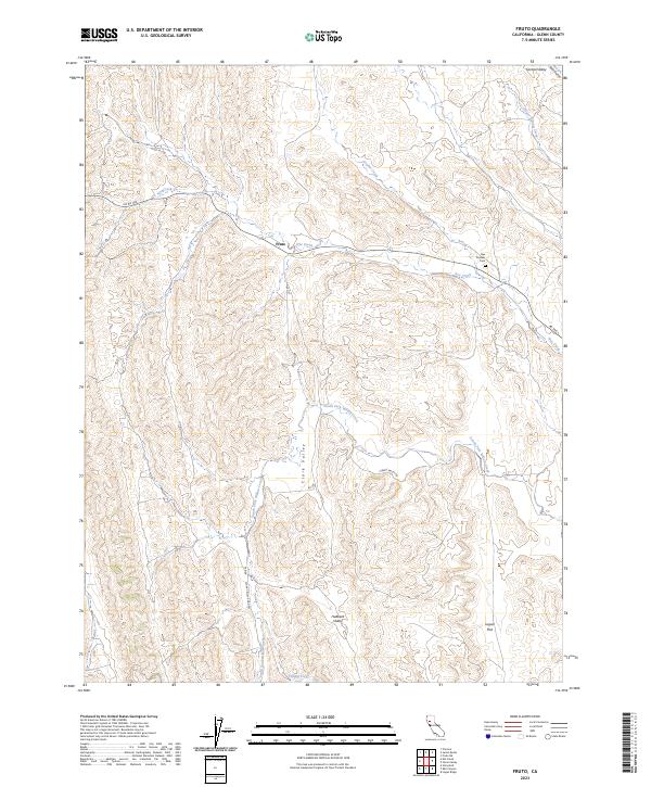 US Topo 7.5-minute map for Fruto CA