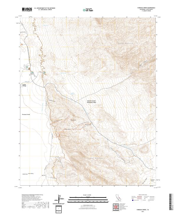 US Topo 7.5-minute map for Furnace Creek CA