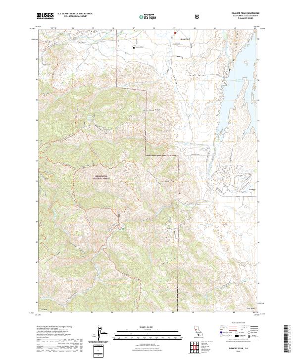 US Topo 7.5-minute map for Gilmore Peak CA