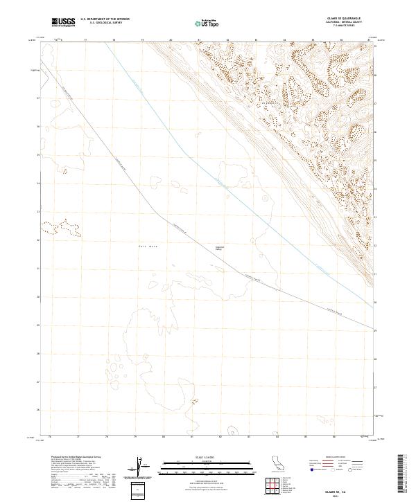 US Topo 7.5-minute map for Glamis SE CA