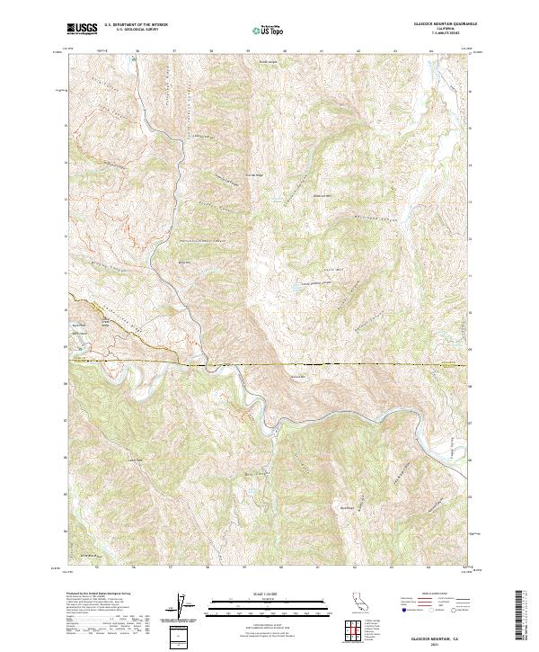 US Topo 7.5-minute map for Glascock Mountain CA