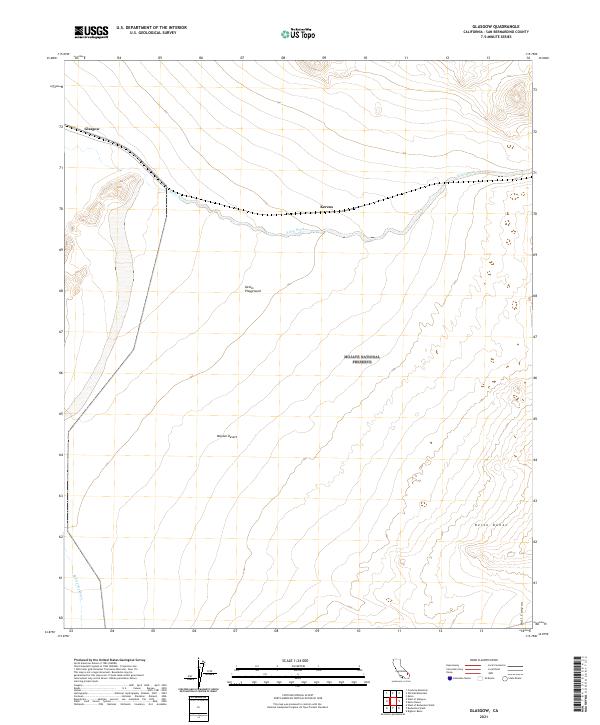 US Topo 7.5-minute map for Glasgow CA