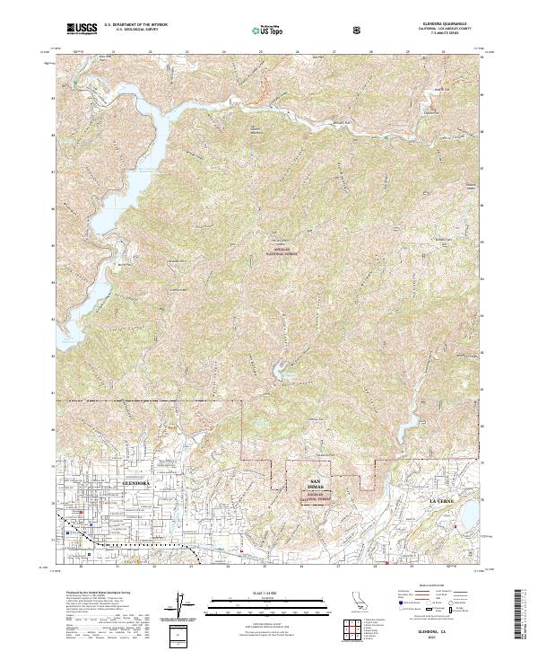 US Topo 7.5-minute map for Glendora CA