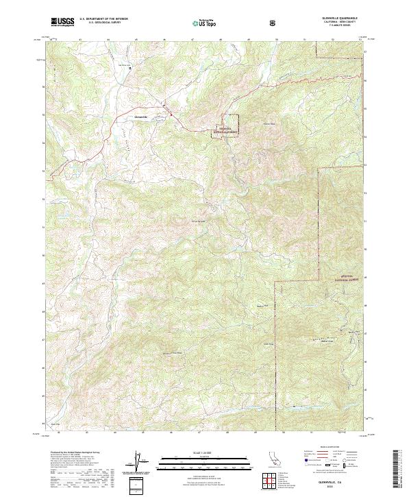 US Topo 7.5-minute map for Glennville CA