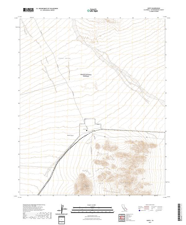 US Topo 7.5-minute map for Goffs CA