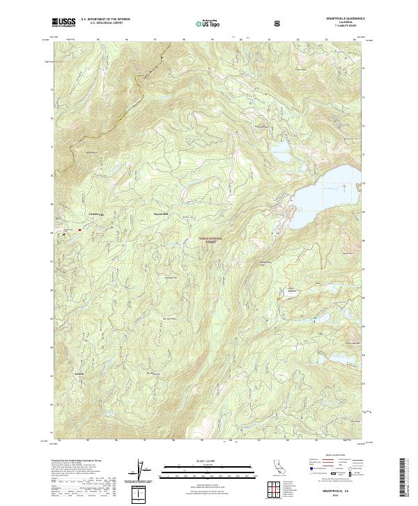 US Topo 7.5-minute map for Graniteville CA