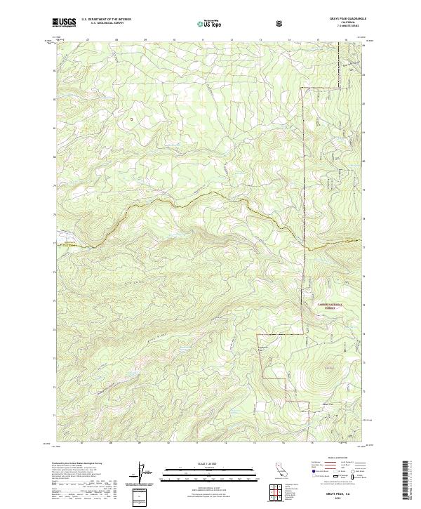 US Topo 7.5-minute map for Grays Peak CA