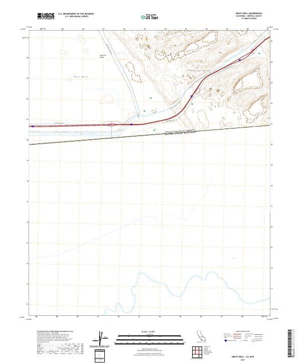 US Topo 7.5-minute map for Grays Well CABCN