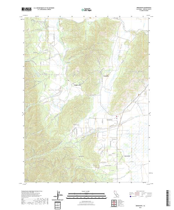 US Topo 7.5-minute map for Greenview CA