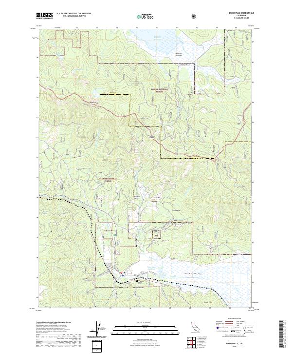 US Topo 7.5-minute map for Greenville CA