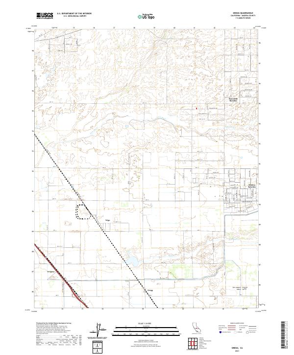 US Topo 7.5-minute map for Gregg CA