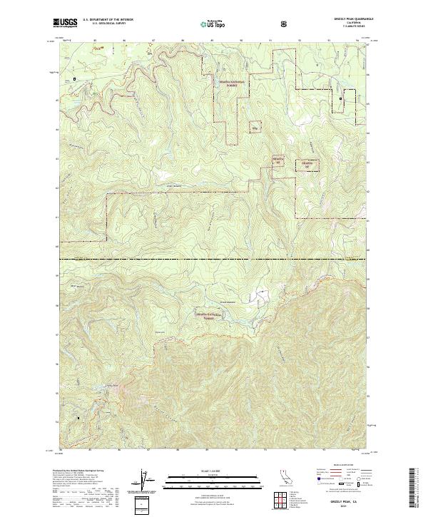 US Topo 7.5-minute map for Grizzly Peak CA