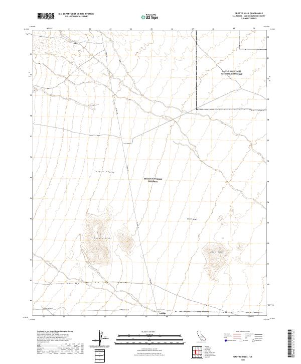 US Topo 7.5-minute map for Grotto Hills CA