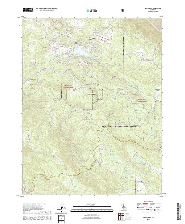 US Topo 7.5-minute map for Groveland CA