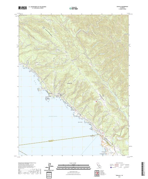 US Topo 7.5-minute map for Gualala CA