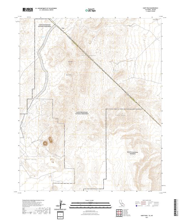 US Topo 7.5-minute map for Hart Peak CANV