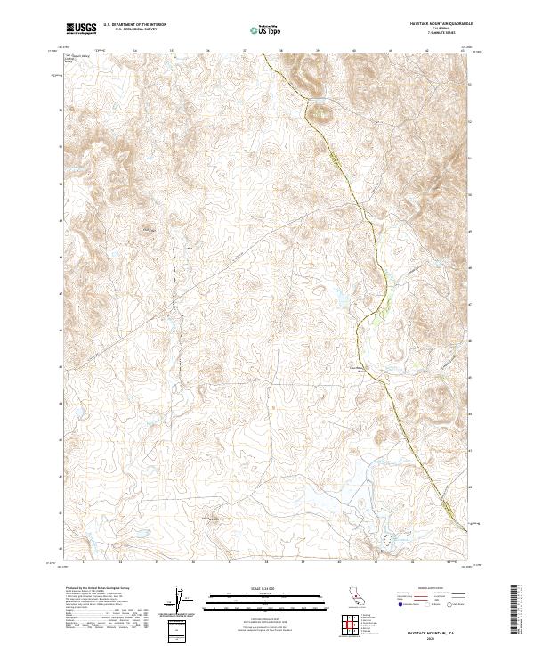 US Topo 7.5-minute map for Haystack Mountain CA