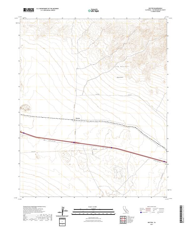 US Topo 7.5-minute map for Hector CA