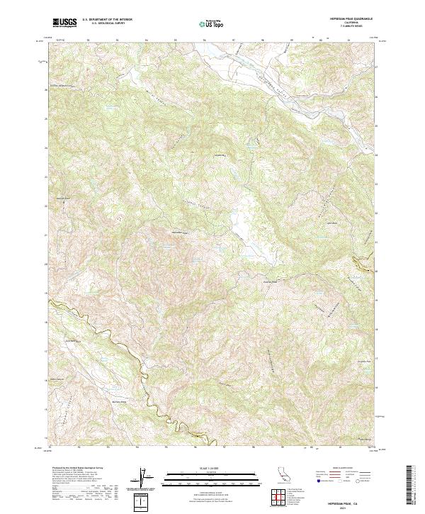 US Topo 7.5-minute map for Hepsedam Peak CA