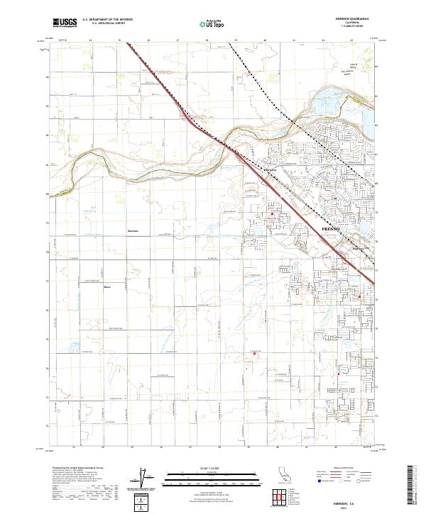 US Topo 7.5-minute map for Herndon CA