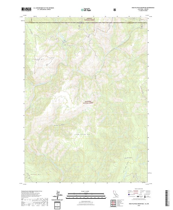 US Topo 7.5-minute map for High Plateau Mountain CAOR