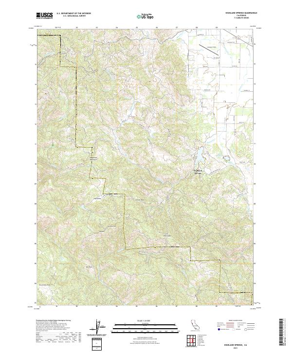 US Topo 7.5-minute map for Highland Springs CA