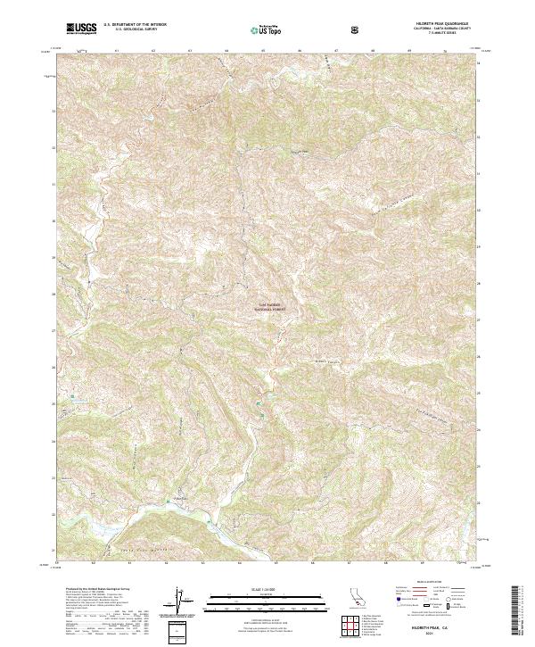 US Topo 7.5-minute map for Hildreth Peak CA