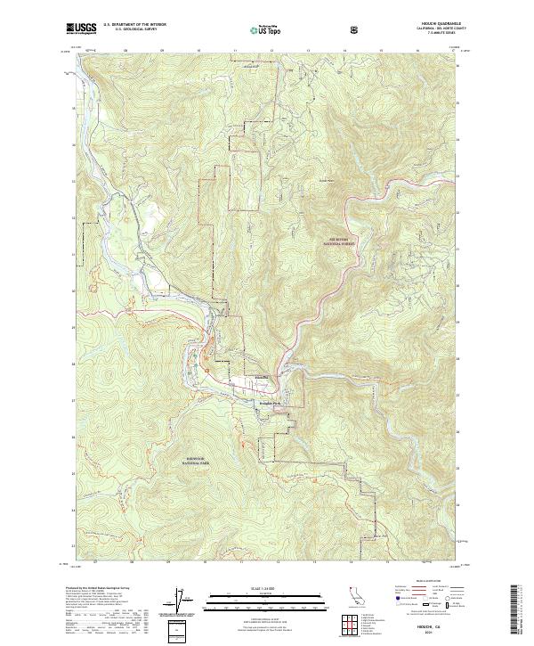 US Topo 7.5-minute map for Hiouchi CA