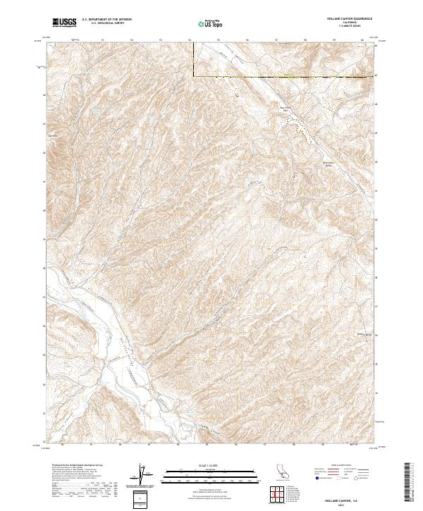 US Topo 7.5-minute map for Holland Canyon CA