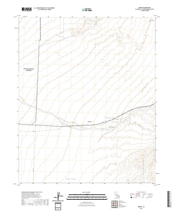 US Topo 7.5-minute map for Homer CA