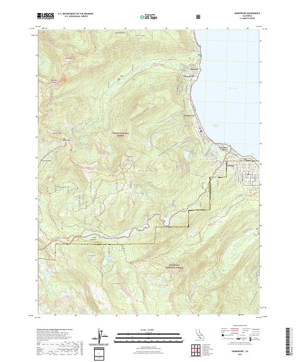 US Topo 7.5-minute map for Homewood CA