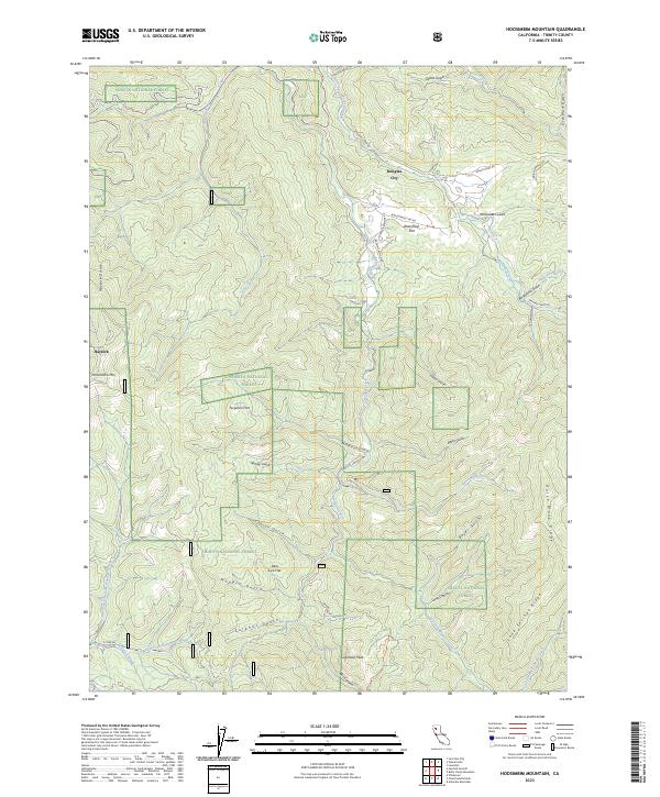 US Topo 7.5-minute map for Hoosimbim Mountain CA