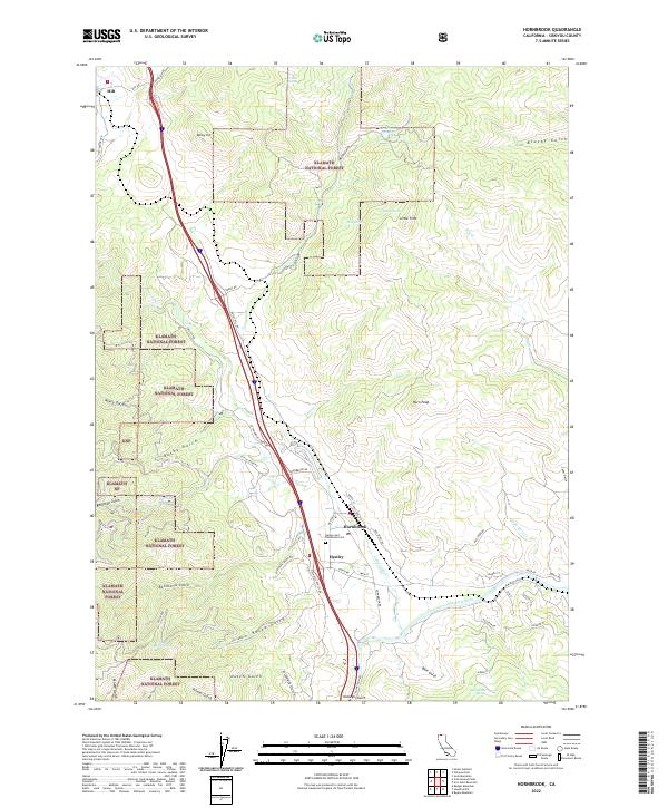 US Topo 7.5-minute map for Hornbrook CA