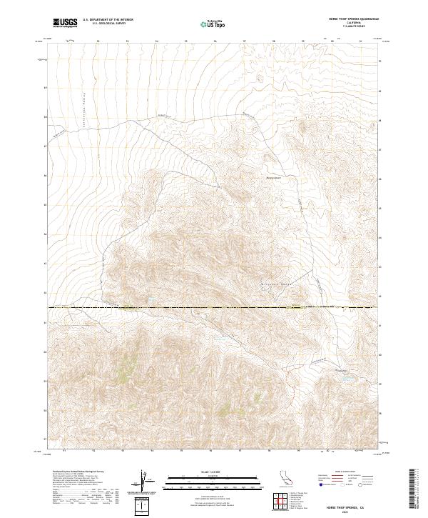 US Topo 7.5-minute map for Horse Thief Springs CA